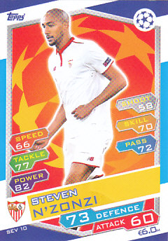 Steven Nzonzi Sevilla FC 2016/17 Topps Match Attax CL #SEV10